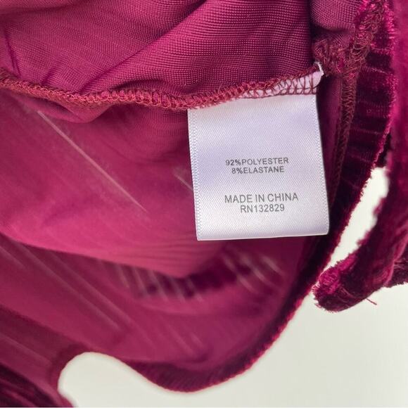 Privacy Please Astro ribbed velvet wrap dress size xs mini dress short sleeve - Picture 8 of 8